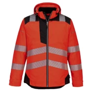 Jacheta vatuita premium HiVis, rosu negru