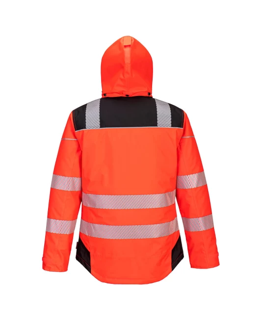 Jacheta vatuita premium HiVis, rosu negru Jacheta vatuita premium HiVis, rosu negru