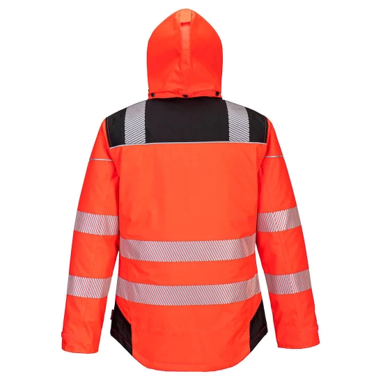 Jacheta vatuita premium HiVis, rosu negru Jacheta vatuita premium HiVis, rosu negru
