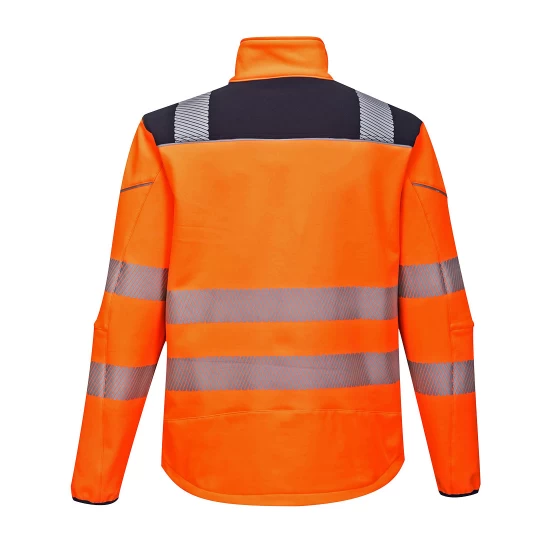 Jacheta premium softshell HiVis reflectorizant PW3, Portocaliu bleumarin Jacheta premium softshell HiVis reflectorizant PW3, Portocaliu bleumarin