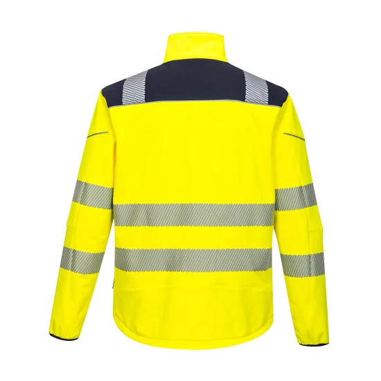 Jacheta premium softshell HiVis reflectorizant PW3, Galben bleumarin Jacheta premium softshell HiVis reflectorizant PW3, Galben bleumarin