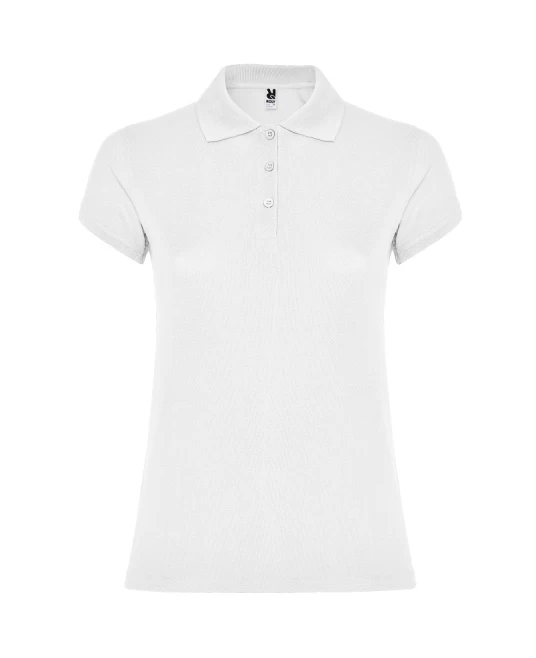 Tricou polo premium femei, bumbac 200g/mp, Alb Tricou polo premium femei, bumbac 200g/mp, Alb