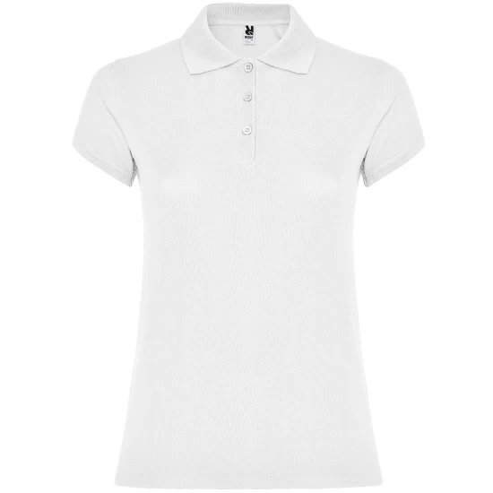 Tricou polo premium femei, bumbac 200g/mp, Alb Tricou polo premium femei, bumbac 200g/mp, Alb