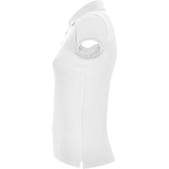 Tricou polo premium femei, bumbac 200g/mp, Alb Tricou polo premium femei, bumbac 200g/mp, Alb