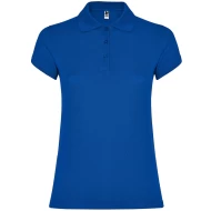 Tricou polo premium femei, bumbac 200g/mp, Albastru regal