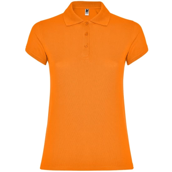 Tricou polo premium femei, bumbac 200g/mp, Portocaliu Tricou polo premium femei, bumbac 200g/mp, Portocaliu
