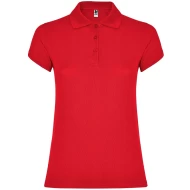 Tricou polo premium femei, bumbac 200g/mp, Rosu