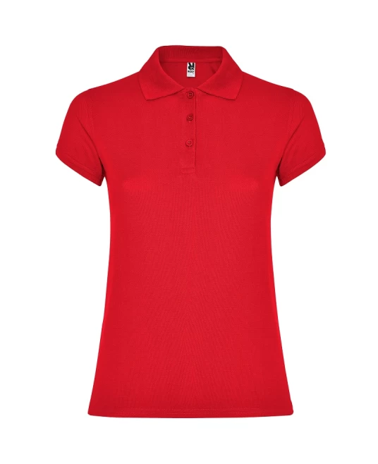 Tricou polo premium femei, bumbac 200g/mp, Rosu Tricou polo premium femei, bumbac 200g/mp, Rosu