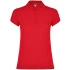 Tricou polo premium femei, bumbac 200g/mp, Rosu
