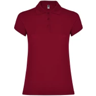Tricou polo premium femei, bumbac 200g/mp, Visiniu