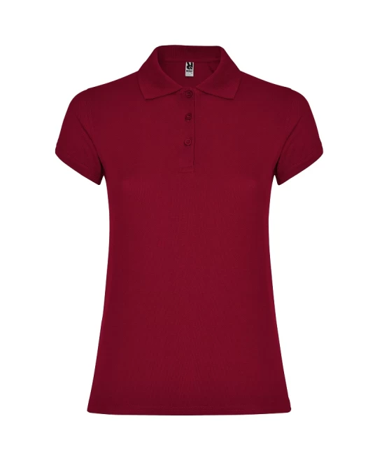 Tricou polo premium femei, bumbac 200g/mp, Visiniu Tricou polo premium femei, bumbac 200g/mp, Visiniu