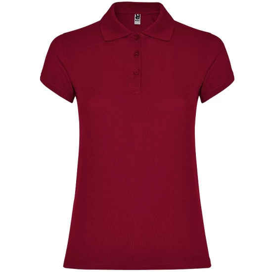 Tricou polo premium femei, bumbac 200g/mp, Visiniu Tricou polo premium femei, bumbac 200g/mp, Visiniu