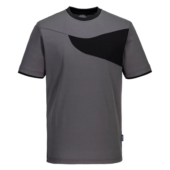 Tricou corporate PW2, 144g/m2, Gri/Negru Tricou corporate PW2, 144g/m2, Gri/Negru