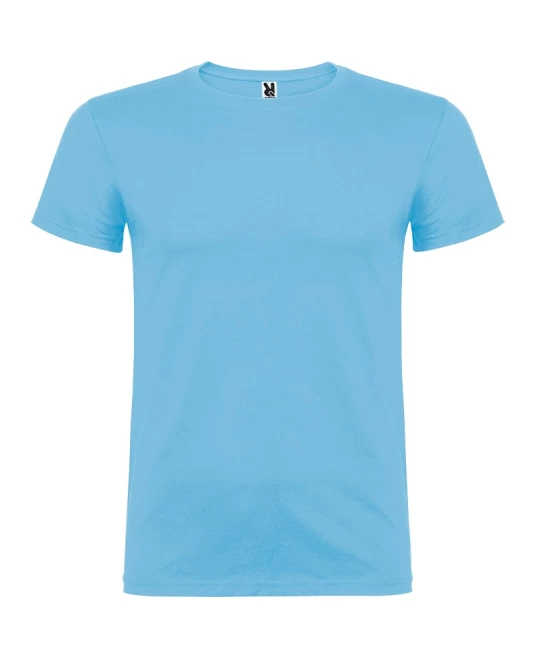 Tricou maneca scurta barbati, bumbac 155g/mp, Beagle albastru deschis