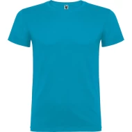 Tricou maneca scurta barbati, bumbac 155g/mp, Beagle albastru turcoaz