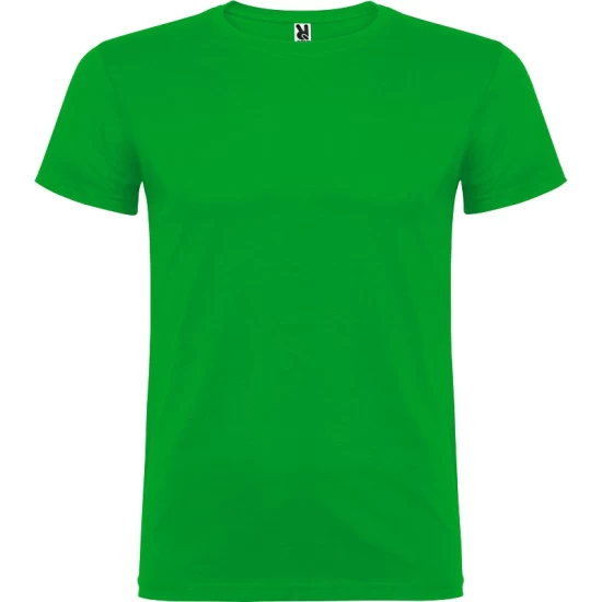 Tricou maneca scurta barbati, bumbac 155g/mp, Beagle verde iarba