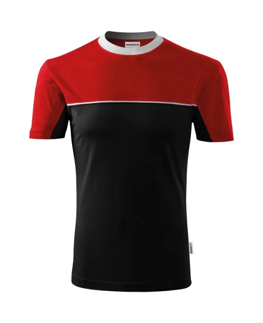 Tricou unisex Malfini Colormix 109, bumbac 200g/m2, Negru-Rosu Tricou unisex Malfini Colormix 109, bumbac 200g/m2, Negru-Rosu