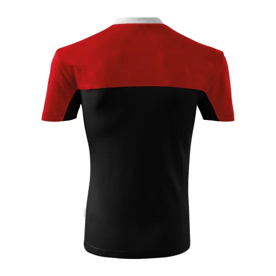 Tricou unisex Malfini Colormix 109, bumbac 200g/m2, Negru-Rosu