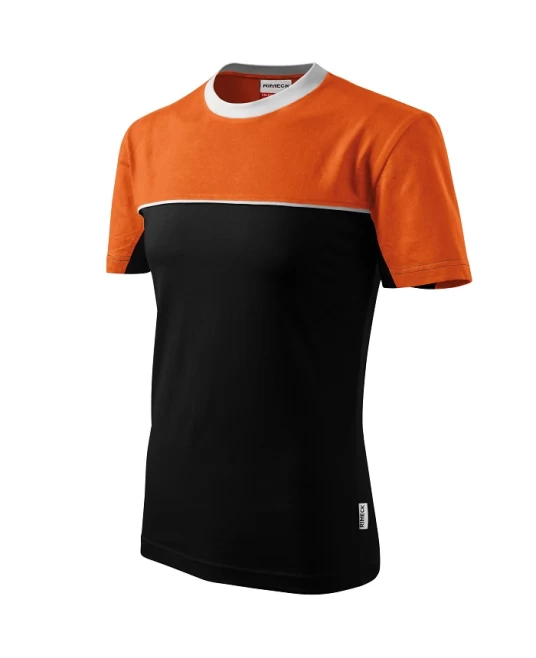 Tricou unisex Malfini Colormix 109, bumbac 200g/m2, Negru-Portocaliu Tricou unisex Malfini Colormix 109, bumbac 200g/m2, Negru-Portocaliu