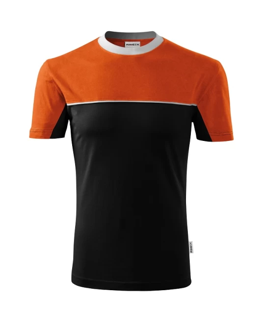 Tricou unisex Malfini Colormix 109, bumbac 200g/m2, Negru-Portocaliu Tricou unisex Malfini Colormix 109, bumbac 200g/m2, Negru-Portocaliu