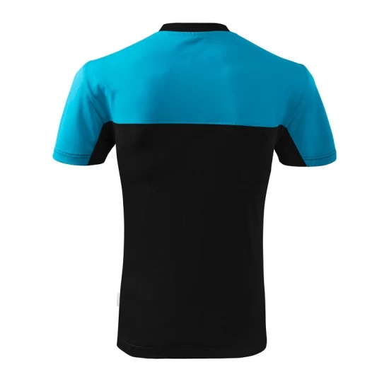 Tricou unisex Malfini Colormix 109, bumbac 200g/m2, Negru-Turcoaz Tricou unisex Malfini Colormix 109, bumbac 200g/m2, Negru-Turcoaz