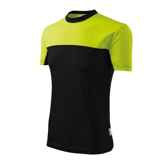 Tricou unisex Malfini Colormix 109, bumbac 200g/m2, Negru-Verde Lime Tricou unisex Malfini Colormix 109, bumbac 200g/m2, Negru-Verde Lime