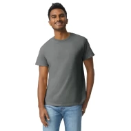 Tricou maneca scurta unisex, bumbac rezistent 203g/m2 Gildan 2000, gri inchis