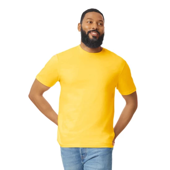 Tricou unisex bumbac 153g/m2, Gildan 64000 Galben Tricou unisex bumbac 153g/m2, Gildan 64000 Galben