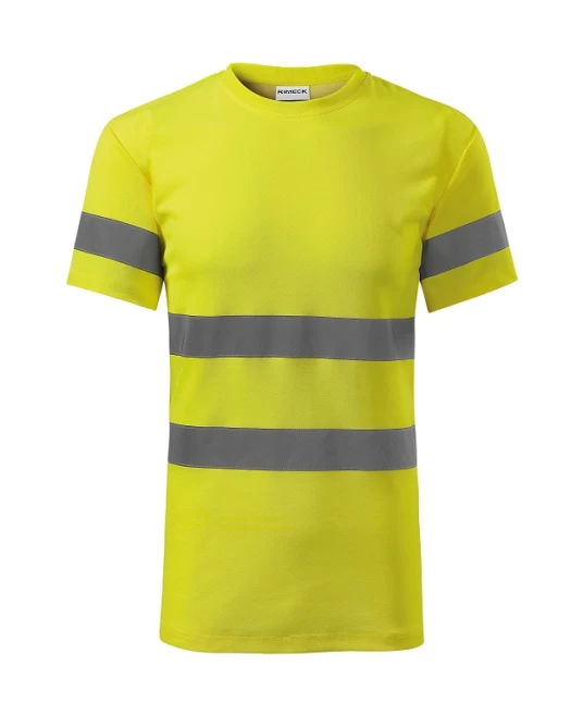 Tricou Hi-Vis dungi reflectorizante,  55% bumbac,  Galben Tricou Hi-Vis dungi reflectorizante,  55% bumbac,  Galben