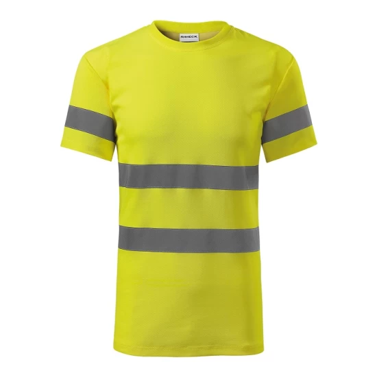 Tricou Hi-Vis dungi reflectorizante, 55% bumbac, Galben Tricou Hi-Vis dungi reflectorizante, 55% bumbac, Galben