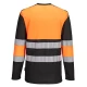 Tricou Hi-Vis premium cu maneca lunga, continut ridicat din bumbac si dungi segmentate, Portocaliu-Negru Tricou Hi-Vis premium cu maneca lunga, continut ridicat din bumbac si dungi segmentate, Portocaliu-Negru