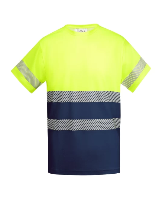 Tricou HiVis cu 55% bumbac, 170 g/mp Galben/Bleumarin