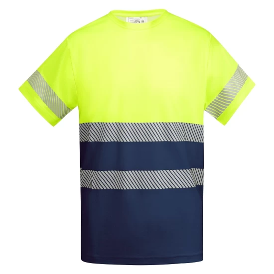 Tricou Hi-Vis, continut ridicat din bumbac, 170 g/mp, Galben/Bleumarin Tricou Hi-Vis, continut ridicat din bumbac, 170 g/mp, Galben/Bleumarin