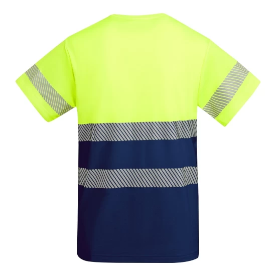 Tricou Hi-Vis, continut ridicat din bumbac, 170 g/mp, Galben/Bleumarin Tricou Hi-Vis, continut ridicat din bumbac, 170 g/mp, Galben/Bleumarin