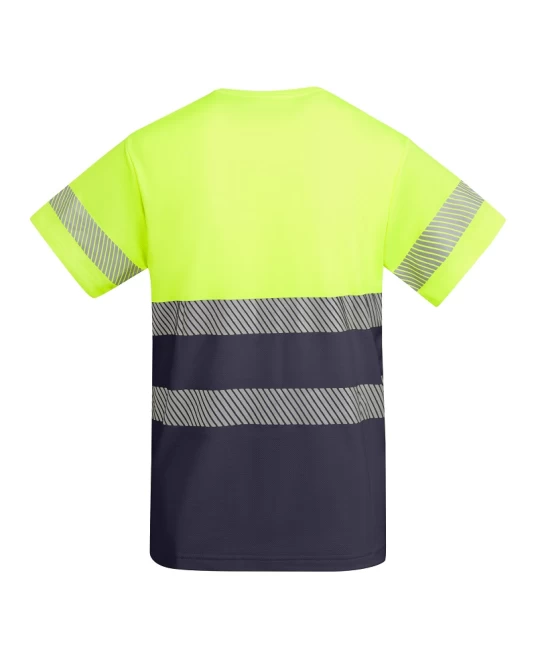 Tricou HiVis cu 55% bumbac, 170 g/mp Galben/Gri
