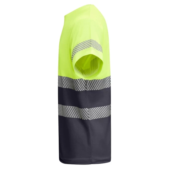 Tricou Hi-Vis, continut ridicat din bumbac, 170 g/mp, Galben/Gri Tricou Hi-Vis, continut ridicat din bumbac, 170 g/mp, Galben/Gri