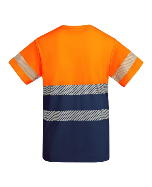Tricou HiVis cu 55% bumbac, 170 g/mp Portocaliu/Bleumarin
