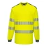 Tricou HiVis premium, maneca lunga, 55% bumbac, 45% poliester, 175g/m2, Galben-Bleumarin