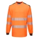 Tricou HiVis premium, maneca lunga, 55% bumbac, 45% poliester, 175g/m2, Portocaliu-Negru Tricou HiVis premium, maneca lunga, 55% bumbac, 45% poliester, 175g/m2, Portocaliu-Negru