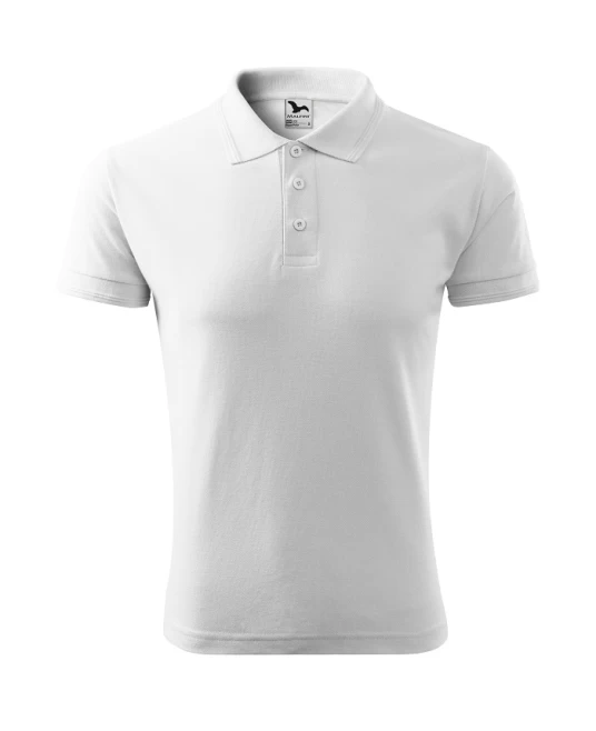 Tricou polo barbati 200g/m2 Malfini Pique Polo 203, Alb