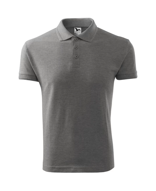 Tricou polo barbati 200g/m2 Malfini Pique Polo 203, Gri inchis