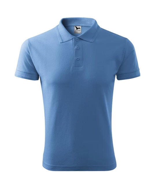 Tricou polo barbati 200g/m2 Malfini Pique Polo 203, Albastru deschis
