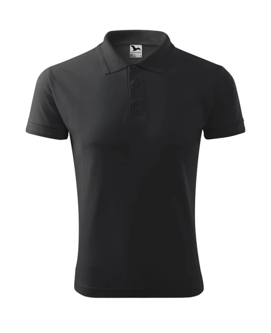Tricou polo barbati 200g/m2 Malfini Pique Polo 203, Gri Antracit melange