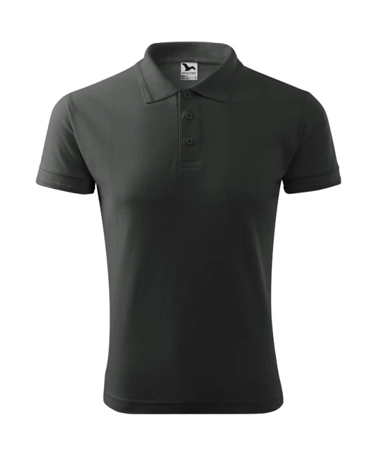 Tricou polo barbati 200g/m2 Malfini Pique Polo 203, Gri ardezie