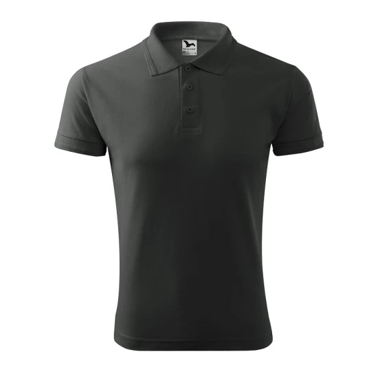 Tricou polo barbati 200g/m2 Malfini Pique Polo 203, Gri ardezie Tricou polo barbati 200g/m2 Malfini Pique Polo 203, Gri ardezie