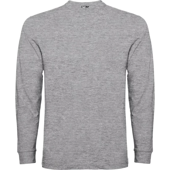 Tricou maneca lunga si manseta, bumbac 165g/m2, gri deschis Tricou maneca lunga si manseta, bumbac 165g/m2, gri deschis
