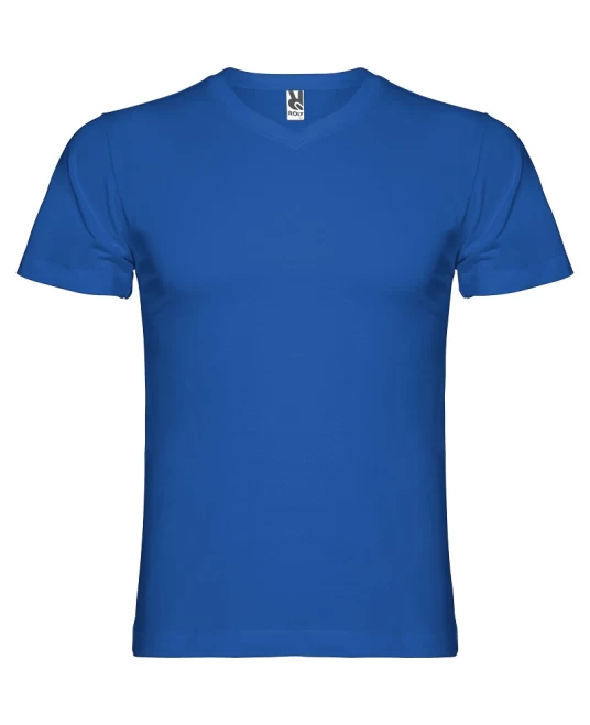 Tricou maneca scurta V-Neck, densitate 155g/mp, albastru regal