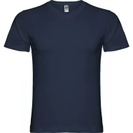 Tricou maneca scurta V-Neck, densitate 155g/mp, bleumarin