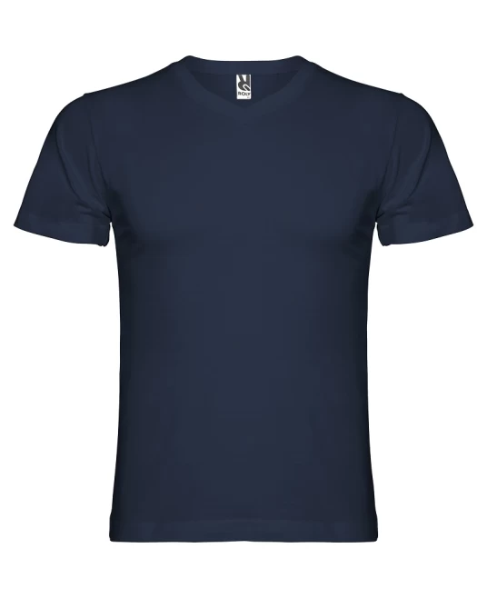 Tricou maneca scurta V-Neck, densitate 155g/mp, bleumarin