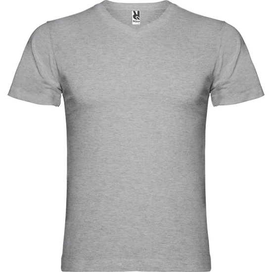 Tricou maneca scurta V-Neck, densitate 155g/mp, gri deschis Tricou maneca scurta V-Neck, densitate 155g/mp, gri deschis